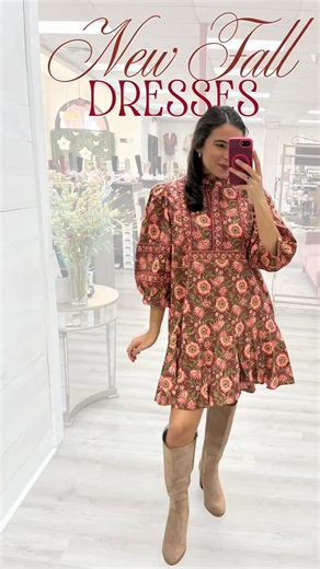 15 reactions | Fall in love with every detail  From cozy prints to rich autumn tones, our new fall dresses are made for every plan on your calendar — brunches, weddings, and everything in between. ✨ Shop the collection now before your size is gone!  | JuJu's | Facebook