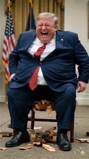 🇺🇸😂 Trump Got SUPER FAT… Sat on the Chair and BOOM! 🪑💥🤣 #schulzsavesamerica
