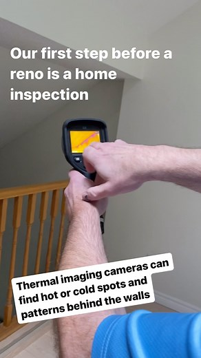 Every job always starts with a home inspection so we know exactly what we are getting into. I highly recommend homeowners get a home inspection before they renovate. You should know the condition of your house so you know where to spend your money 👍🏡🛠 #homeinspection #thermalimaging | Mike Holmes