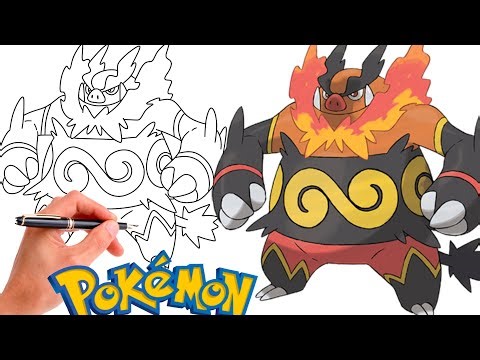 How To Draw EMBOAR POKEMON #500 | Generation 5
