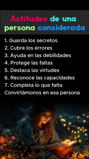 Actitudes de una persona considerada #consideración #respeto