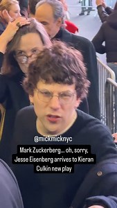 Jesse Eisenberg arrives to Kieran Culkin new Broadway play “Glengarry Glen Ross” premiere 🥰 #jesseeisenberg #entertainmentnews #bts #broadway | New York Mickey
