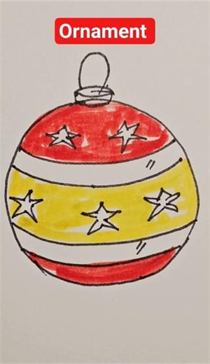 how to draw a Christmas ornaments?
