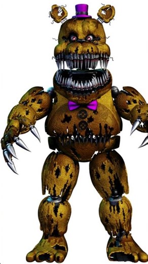 nightmare Fredbear impression with effects #fnaf #fanmade #voicelines #shorts #nightmarefredbear