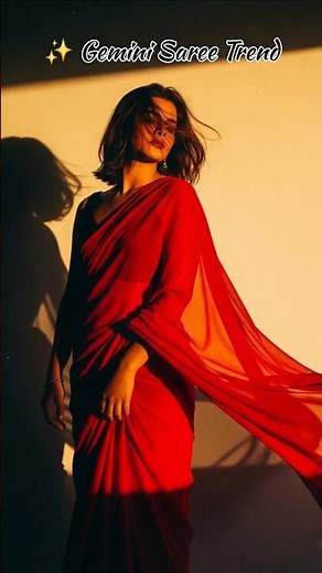 ✨ Gemini Saree Trend 2025 | AI Photo Editing 💃❤️ | #shorts #trending #googlegemini #gemini #ai #yt