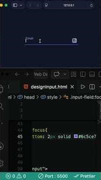 Input field design with text flow #subscribemychannel #coding