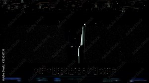 The view from a space shuttle cockpit as it drifts out into the universe.