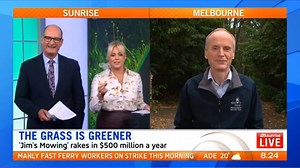 17K views · 117 reactions | Sunrise did a live cross from Jim's house this morning with Kochy and Samantha. Jim touches on the new biography 'Jim's Book' and his early days. To find out more about Jim and his story visit https://www.jims.net/about-jims/ or you can purchase the new book 'Jim's Book' on Amazon or from various bookstore retailers. | Jim's Group | Facebook