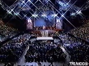 "My Sacrifice" by Creed as featured in this clip of JR getting really tired of hearing "My Sacrifice" by Creed during every WWE broadcast (2001)