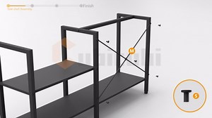 CubiCubi L Shaped Desk with Book Shelves Storage, Computer Gaming Desk with CPU Stand, Wooden Desktop Office Desk, Side Removable Corner Desk, Rustic Brown, 47 Inch