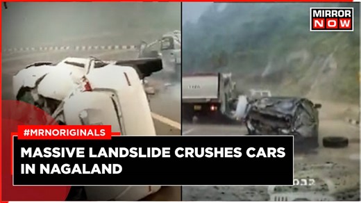 Nagaland: Massive Boulders Crushes Cars During Landslide on National Highway