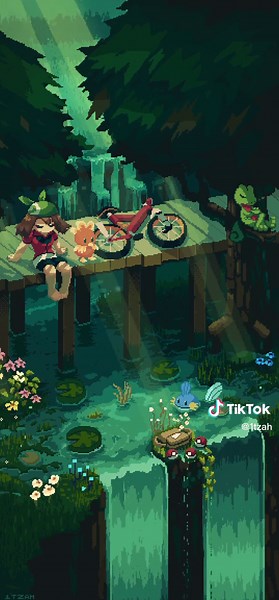 Pokémon Emerald - Waterfall. New animated wallpaper. Desktop and mobile. Download link on my profile. Thanks for the support! . . . #pokemon #pokémon #pixelart #art #illustration #digitalart #retro #aesthetic #8bit #8bitart #16bit #nintendo #gameboy #nintendofan #nintendolife #gameboy #gameboyadvance #nintendoswitch #nintendo64 #zelda #zeldabotw #thelegendofzelda