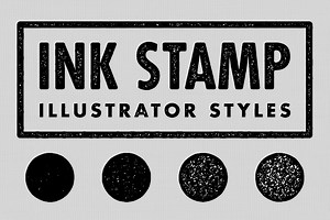 Ink Stamp Effect Illustrator Styles, a Layer Style Add-On by Spoon Graphics