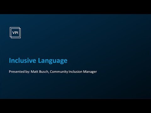 Inclusive Language Training
