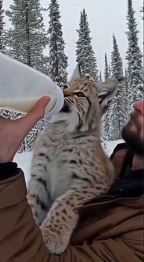 Rock Crevice Trap! 🐾 Saving a Lynx Cub’s Paw from the Cliff! #Lynx #WildCatRescue #POV