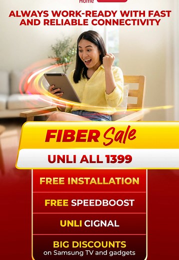 PLDT Home Fiber Sale! Get Fiber Unli All 1399 w/ FREE Speedboost up to 200 Mbps & FREE Installation, save ₱3,600!