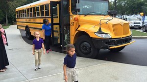 Buster the Bus teaches students school bus safety