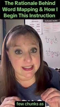 I explain the purpose and rationale behind mapping g words and teaching syllables
