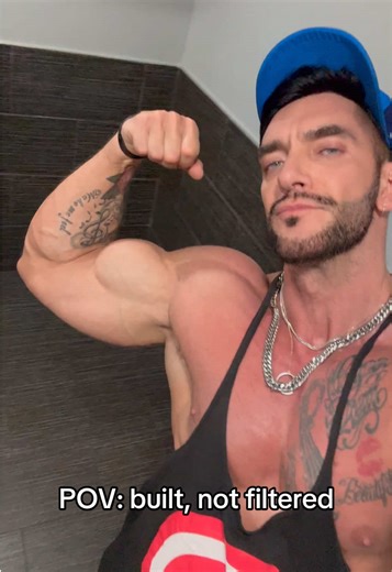 POV: built, not filtered #fyp #gymtok #biceps #model #viral