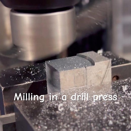 Drill press milling test #machining #machine #engineering #diy
