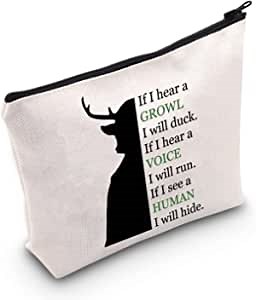 LEVLO Deer TV Show Cosmetic Make Up Bag Gus and Jepperd Fans Gift Gus and Jepperd Merchandise For Women (If I Hear a Grow)