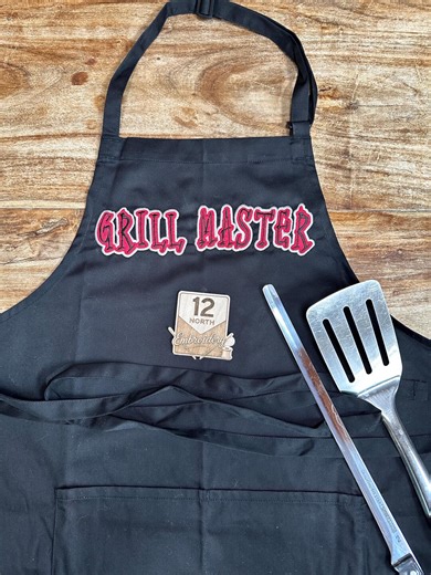 Embroidered Grill Master Chef’s Apron - Etsy