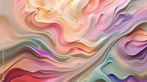 Minimal animation of pastel colors a soothing and calming movement of soft pastel shades blending and swirling together.