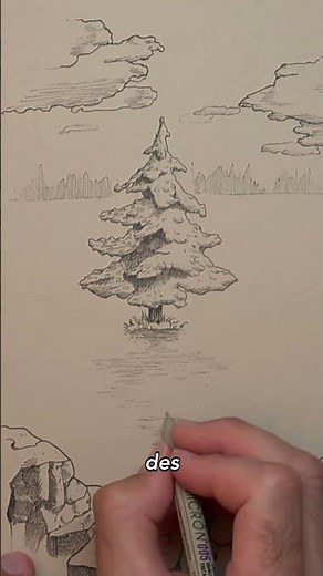 Drawing Water Reflections with a Liner: A Simple Technique for Beginners