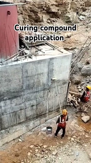 Curing compound application #curing#heavycivil #civilengineering #building #civilsite