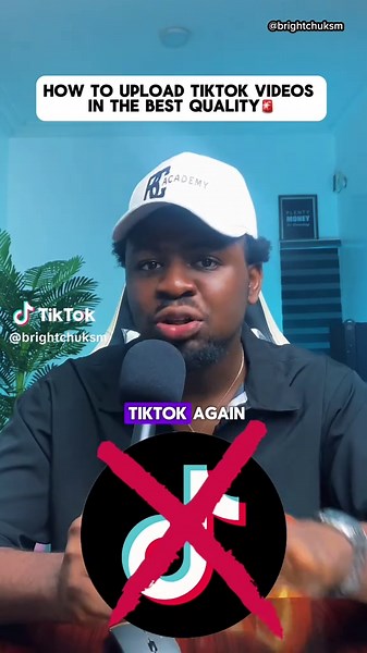 How to upload TikTok videos at the highest quality #techtok #brightchuksm #fyp #foryou #foryoupage