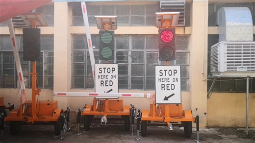 Automated Flagger Assistance Device AFAD Trailer Traffic Light Portable Boom Gate Automated Flagger Assistance Device