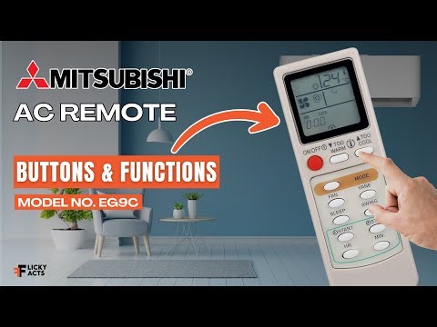 Mitsubishi AC Remote Buttons & Functions (Model No: EG9C) | Heat Pump Remote Guide