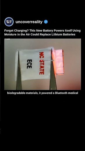 New Battery Powers Itself Using Moisture In The Air Could Replace Lithium Batteries #tech #shorts