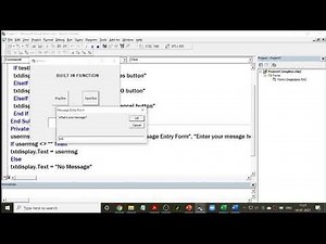 Program to demonstrate Predefined Dialog Box in VB - Part-1