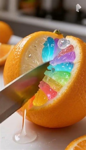 alien orange colorful jelly