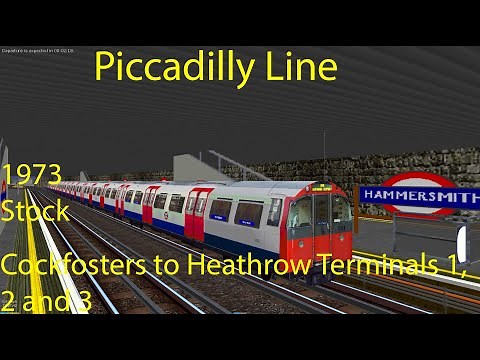 OpenBVE - Piccadilly Line, Cockfosters to Heathrow Terminals 1, 2 and 3