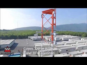 Magos SR 500 Perimeter Security Radar in action at a Utility sub station