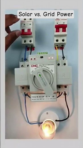 how to set up an automatic transfer switch between solar and grid power