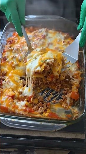 The Ultimate Cheesy Supreme Pizza Ground Beef Bake #kendrafreshcreations #recipe #easyrecipe