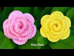 Crochet Rose Flower I Crochet Flower I Crochet 3D Rose