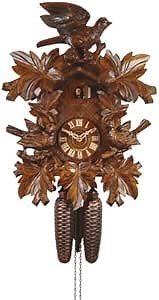 Cuckoo Clock Three Birds, deep carvings