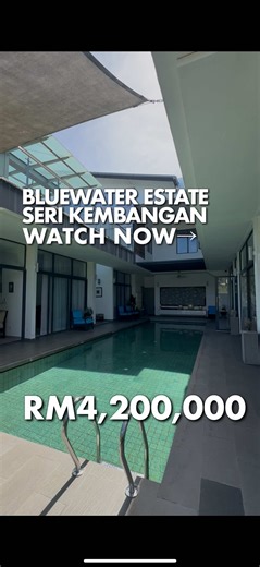📍Bluewater Estate, Seri Kembangan 2 Storey Bungalow @ Bluewater Estate Serdang Seri Kembangan Asking Price: RM4,200,000 negotiable • Leasehold Non Bumi • Land size: 10,000 sqft approx • Built up: 6,700 sqft approx • Individual title • 5 1 rooms, 6 bathrooms • Open yet privacy layout • Private swimming pool • Floor to ceiling height windows throughout the house—ensuring best amount of natural light. • Wide car porch for 4-6 cars • Gated guarded with 24 hours security • Low density exclusive and 