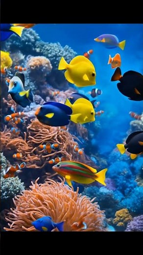 "Underwater World: Beautiful Fish Swimming in the Ocean 🌊🐟Colorful Fish in Ocean | 4K Relaxing Scene