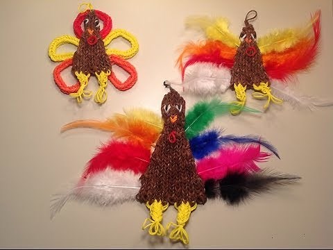 How To Make A Rainbow Loom Thanksgiving Turkey - Part 1 - Advanced Tutorial