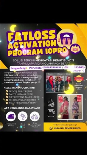 FATLOSS ACTIVATION PROGRAM. Solusi Terkini Mengatasi Perut Bucit Tanpa Lapar dan Olah Raga Berat.