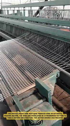 Wire mesh production using automatic weaving machine