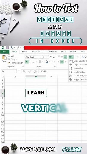 text shortcuts|vertical and rotate|excel tips #shortcuts #exceltips #msoffice