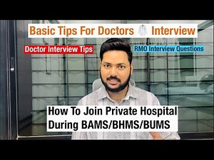 How to join private hospital RMO duty during BAMS/BHMS |What basic things to know for working as RMO