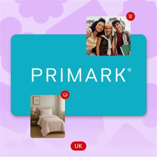 Back to uni? 🎒✨ Make it easy with a @Primark gift card! From dorm-ready bedding to stylish storage solutions, they’ll find everything they need to make their student space feel like home. 💕 🎁 Redeemable in-store only 📲 Tap to send a gift card instantly | Prezzee