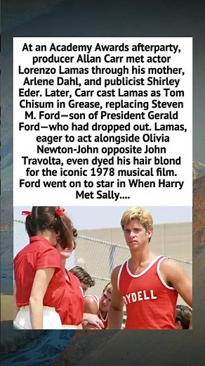 How Lorenzo Lamas Replaced a President's Son in Grease #GreaseMovie #LorenzoLamas